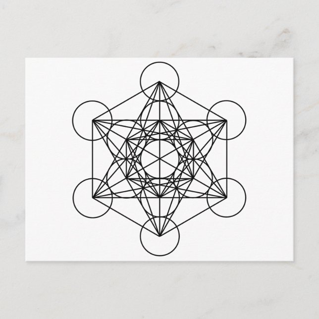 Metatron's Cube (White) Postcard (Front)