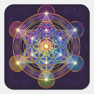 Metatron's Cube with Flower of Life Sticker