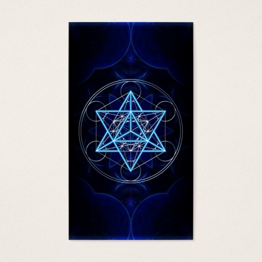 Customizable Metatrons cube - Merkaba - star tetrahedron Business Card Template