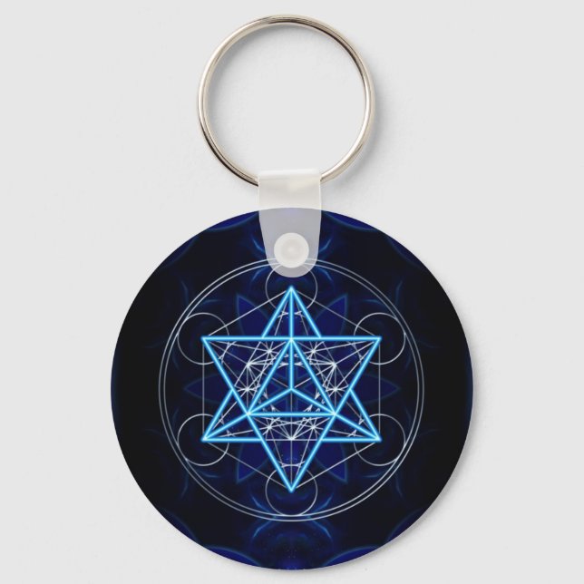 Metatrons Würfel — Merkaba — Stern Tetraeder Keychain (Front)