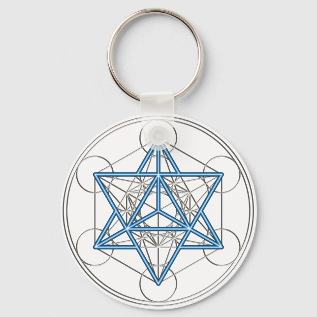 Metatrons Würfel -  Merkaba - Stern Tetraeder Keychain (Front)
