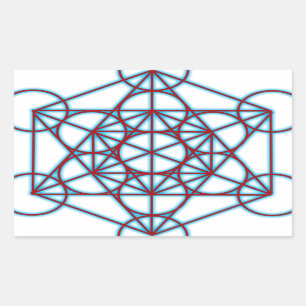 MetatronTGlow Rectangular Sticker