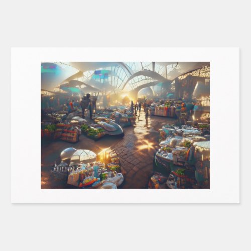 Metaverse Market v3 by Billy A Lien Wrapping Paper Sheets