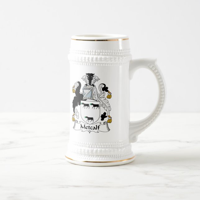 Metcalf Family Crest Beer Stein (Right)