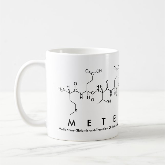 Mete peptide name mug (Left)