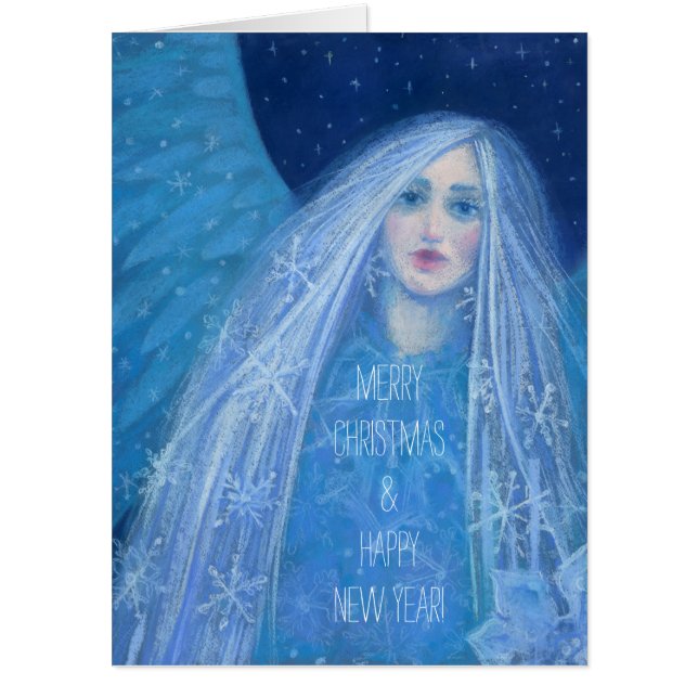 Metelitsa Snow Girl Snegurochka Christmas Angel Card (Front)