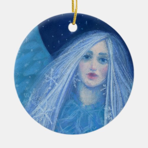 Metelitsa Snow Girl Snegurochka Christmas Angel Ceramic Ornament