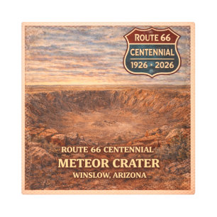 Meteor Crater Arizona Route 66 Metal Print