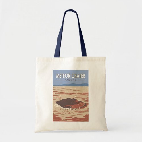 Meteor Crater Arizona Travel Art Vintage Tote Bag