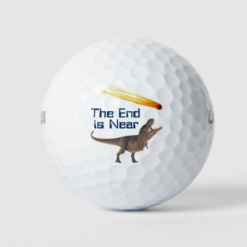 Meteor Dinosaur End Is Near Disaster Golf Balls