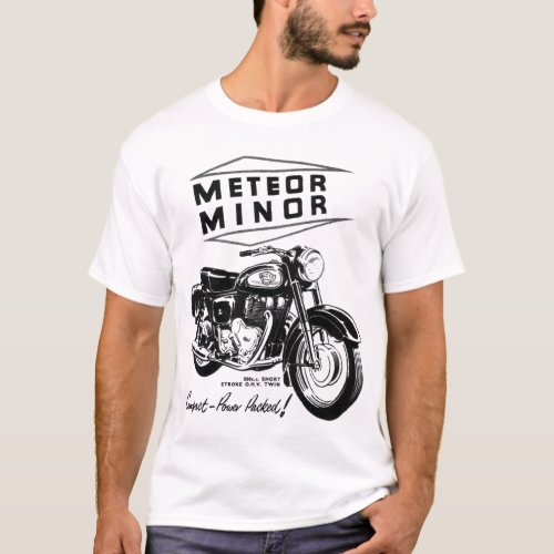 Meteor Minor UK Vintage Motorcycle Ad T_Shirt