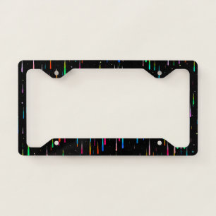 meteor rain license plate frame