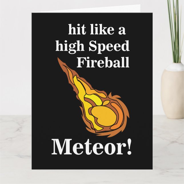 Meteor Shooting Star Fireball Meteor Card (Front)