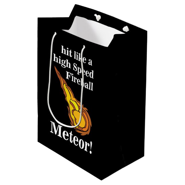 Meteor Shooting Star Fireball Meteor Medium Gift Bag (Front Angled)
