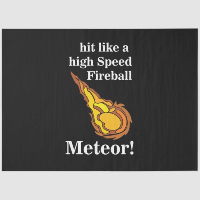 Meteor Shooting Star Fireball Meteor Tissue Paper (Front)