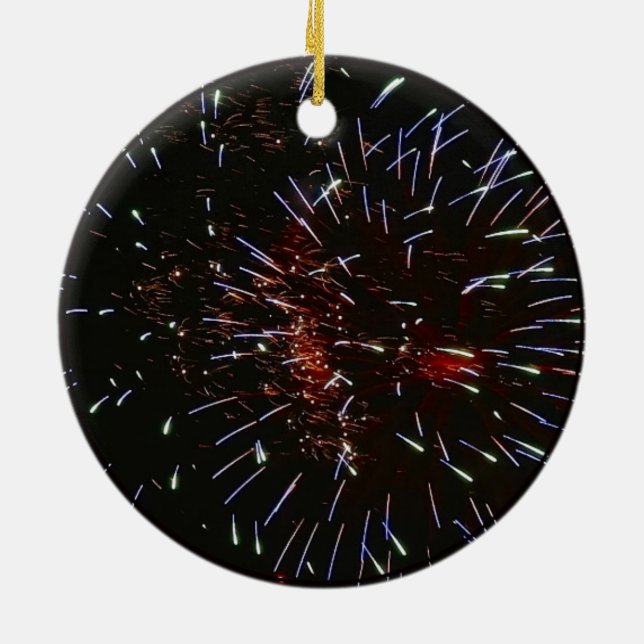 Meteor Shower Ceramic Ornament (Back)