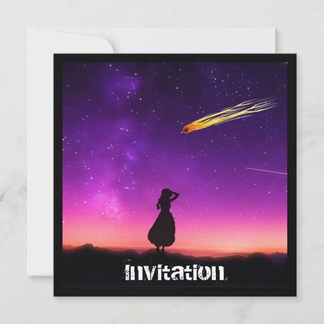 Meteor Shower Post Apocalpytic Doom Party Invitation (Front)