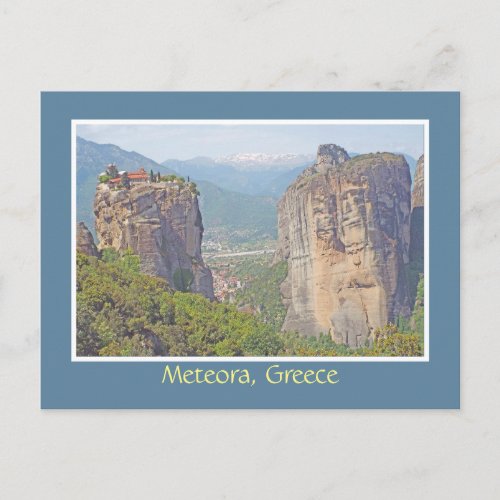 METEORA GREEK MONASTERY ON ROCK PINNACLE POSTCARD