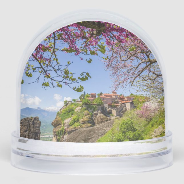 Meteora Monasteries Greece – UNESCO Meteora Travel Snow Globe (Front)