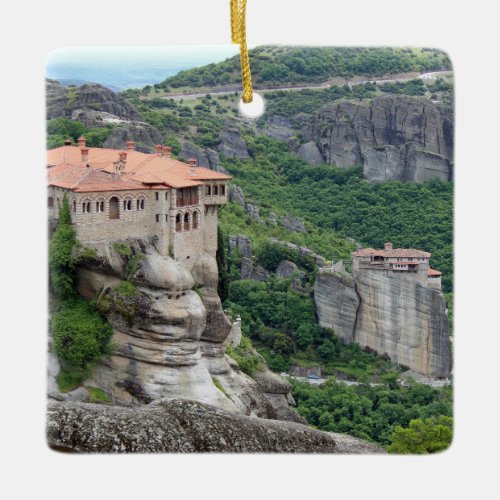 Meteora Monastery 2 Ceramic Ornament