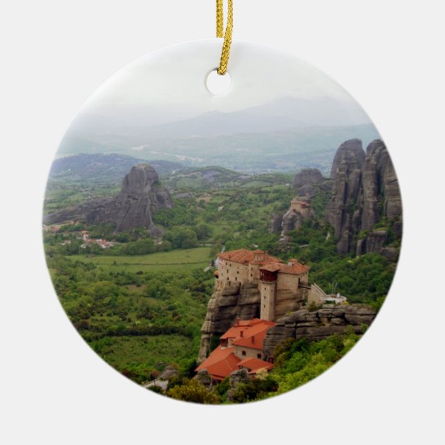 Meteora – Thessaly Ceramic Ornament (Front)