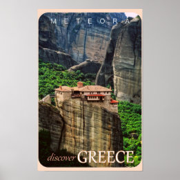 Meteora Travel Poster