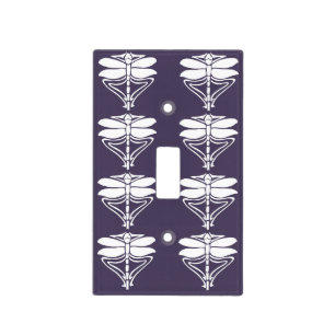 Meteorite Purple Arts and Crafts Dragonflies Light Switch Cover