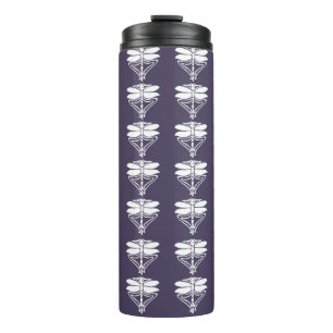 Meteorite Purple Arts and Crafts Dragonflies Thermal Tumbler