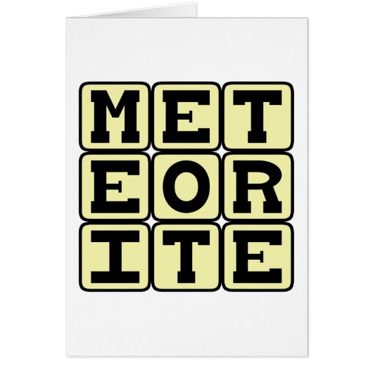 Meteorite, Space Debris Cards (Front)