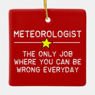 Meteorologist Job Ceramic Ornament