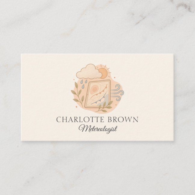Meteorologist Weather Forecast Climate Atmospheric Business Card