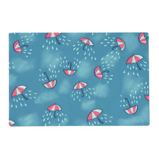 Meteorology Fun Rainy Weather And Umbrellas Placemat
