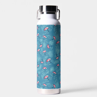Meteorology Fun Rainy Weather And Umbrellas Water Bottle