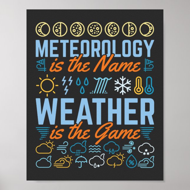 Meteorology Is the Name Weather Is the Game Poster (Front)