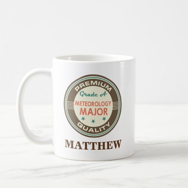 Meteorology Major Personalized Office Mug Gift (Left)