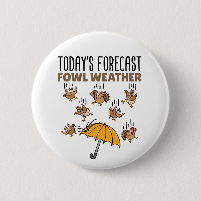 Meteorology Today's Forecast Fowl Weather Button (Front)