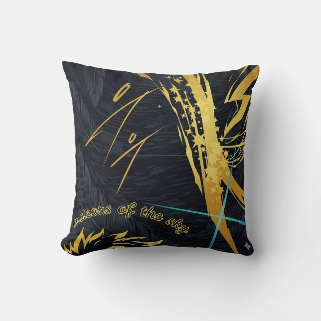 meteors of the sky throw pillow (Front)