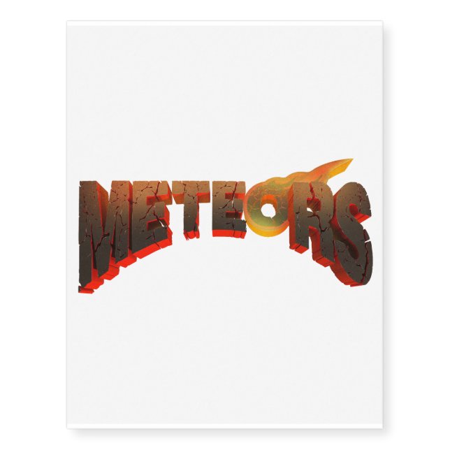 Meteors temporary tattoo (Front)