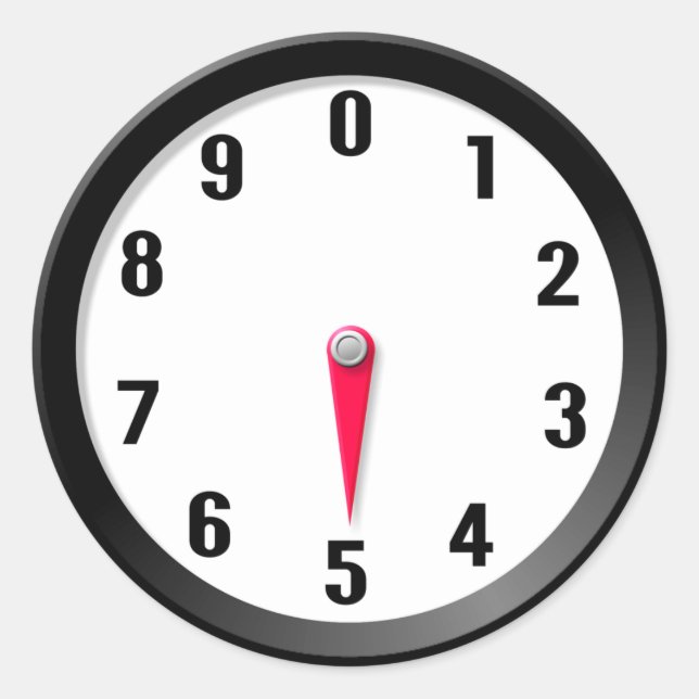 Meter 5 classic round sticker (Front)