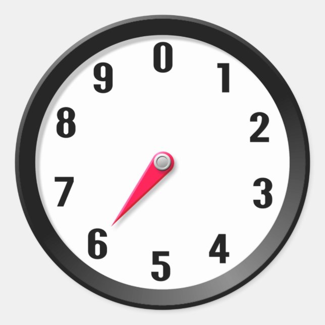 Meter 6 classic round sticker (Front)