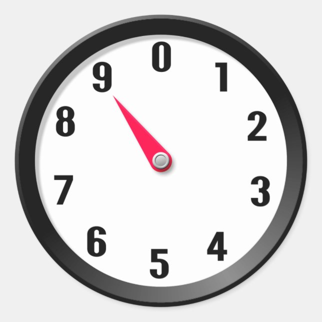 Meter 9 classic round sticker (Front)