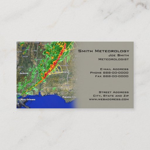 Customizable Meterologist Business Card
