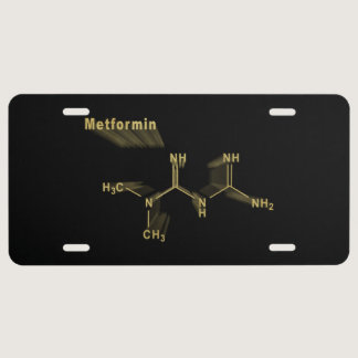 Metformin diabetes drug, gold formula license plate