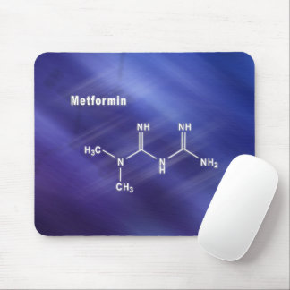 Metformin diabetes drug, Structural chemical formu Mouse Pad