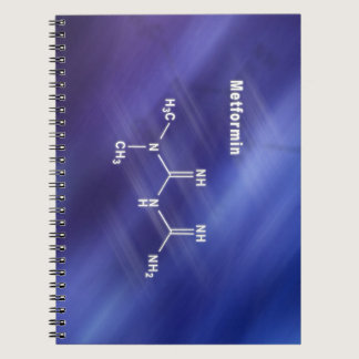Metformin diabetes drug, Structural chemical formu Notebook