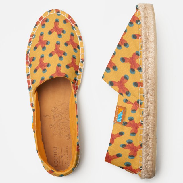 Methane Molecule Organic Chemistry Art Orange Espadrilles (Side)