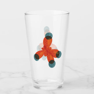 Methane Molecule Organic Chemistry Art Orange Glass