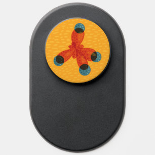 Methane Molecule Organic Chemistry Art Orange PopSocket