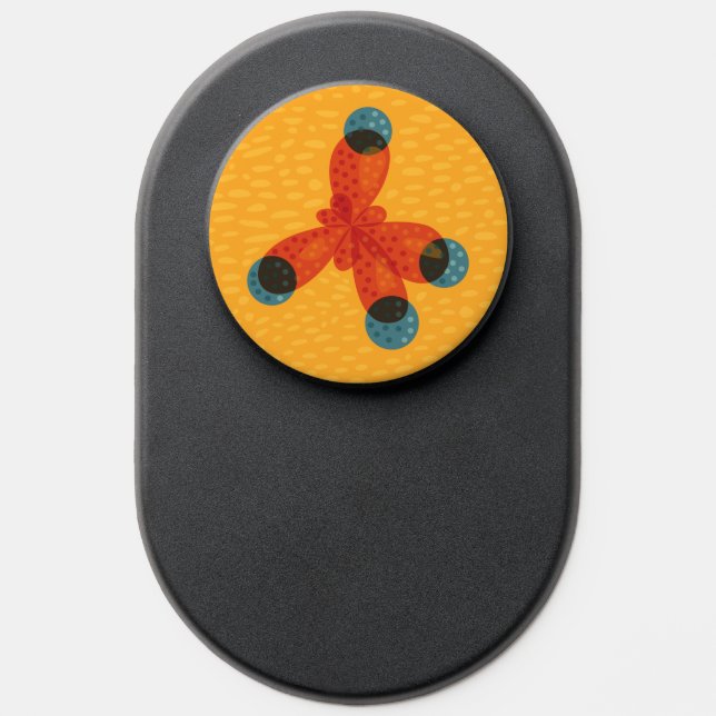Methane Molecule Organic Chemistry Art Orange PopSocket (Popsocket)