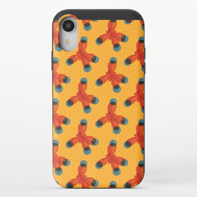 Methane Molecule Organic Chemistry Art Orange Uncommon iPhone Case (Back)